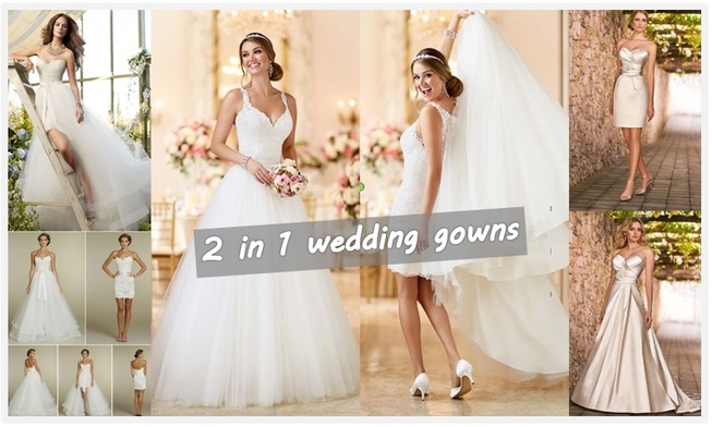  ชุดแต่งงาน 2 in 1 สวยตั้งแต่ต้นจนจบในชุดเดียว 2 in 1 wedding gowns