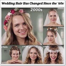 การเปลี่ยนแปลงทรงผมเจ้าสาวตั้งแต่ยุค 1969 จนถึงปัจจุบันSee how much wedding hairstyles changed from the '60s