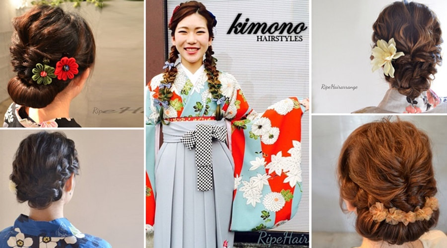30 ทรงผมสำหรับชุดกิโมโน ตามแบบฉบับสาวญี่ปุ่น 着物 kimono Hairstyle
